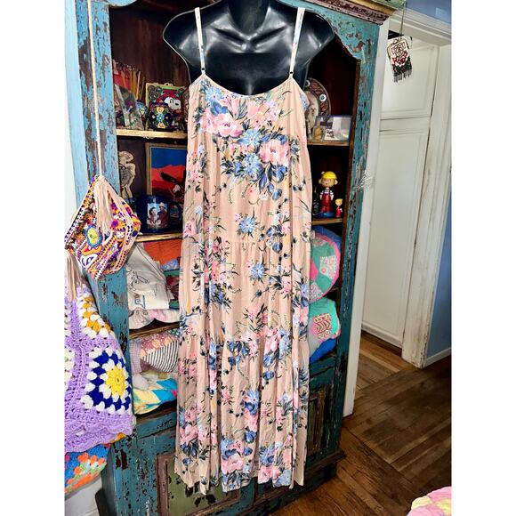 AUGUSTE AUSTRALIA FLORAL RUFFLE MAXI SLIPDRESS 6 - Picture 6 of 10